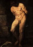 Annibale Carracci Samson imprisoned oil